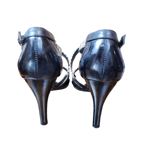 Dana Buchman Zebra Print Strappy Heels - Picture 9 of 12